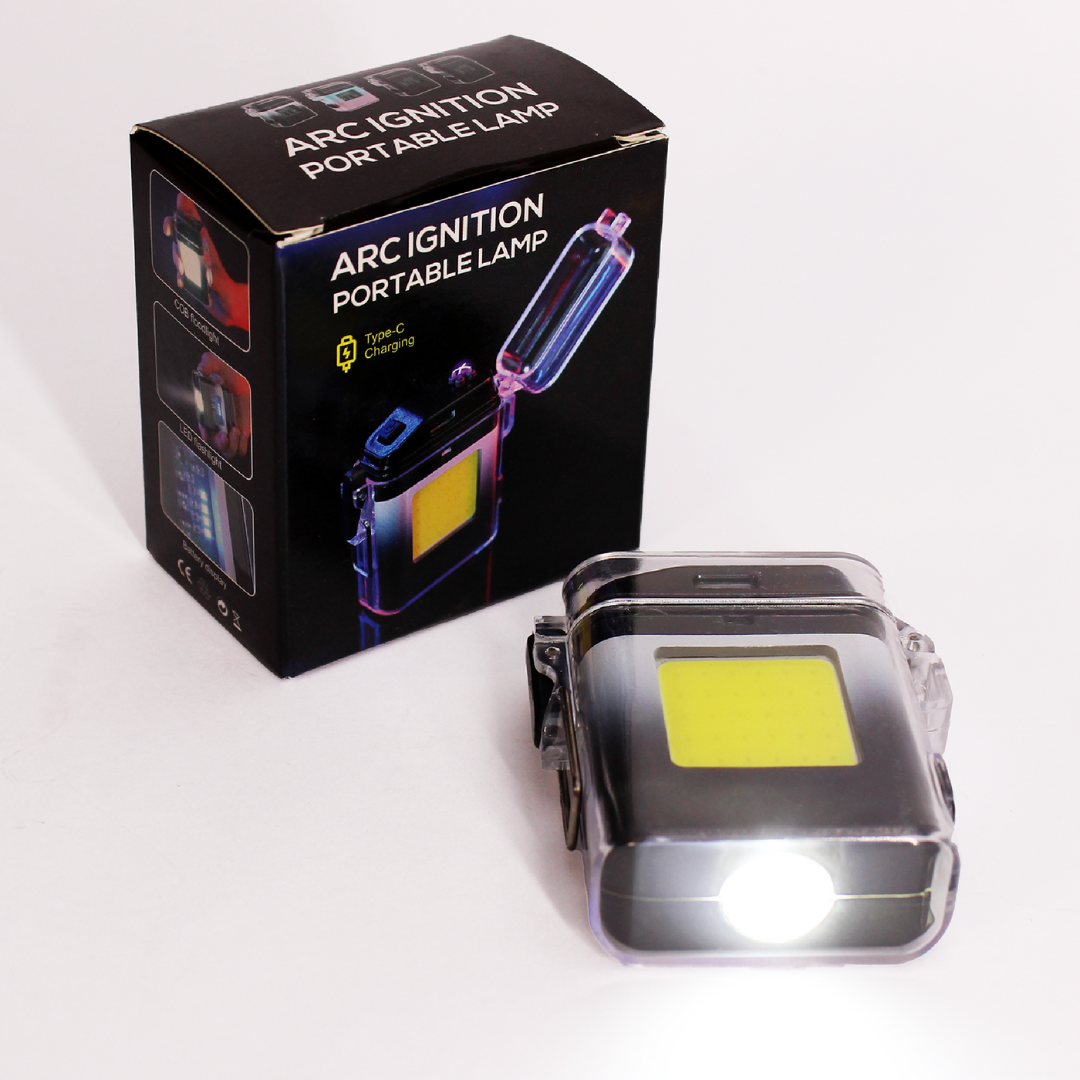 ENCENDEDOR SIN LLAMA + 3 TIPO DE LINTERNA + RECARGA USB