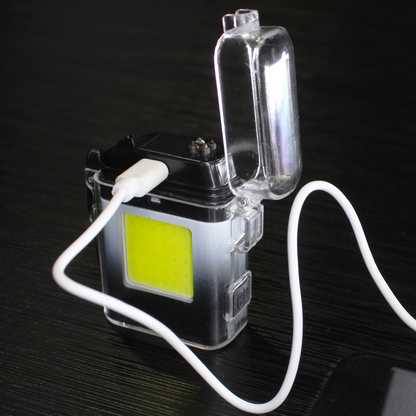 ENCENDEDOR SIN LLAMA + 3 TIPO DE LINTERNA + RECARGA USB