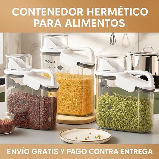 CONTENEDOR DE ALIMENTOS Hermetico y a prueba de Humedad