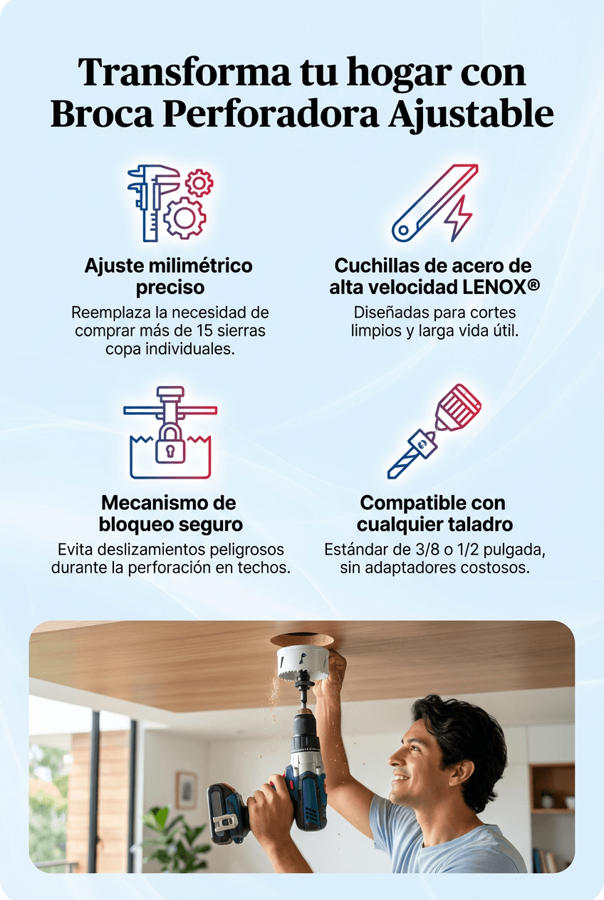 BROCA PERFORADORA AJUSTABLE