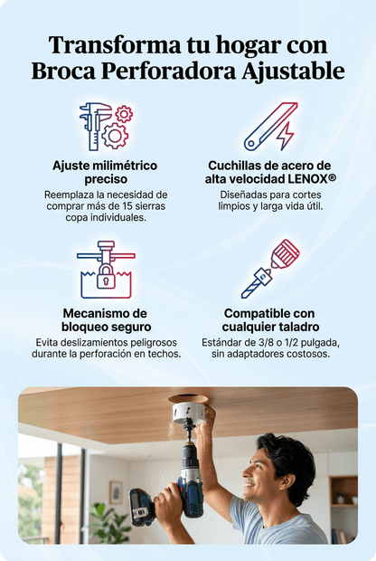 BROCA PERFORADORA AJUSTABLE
