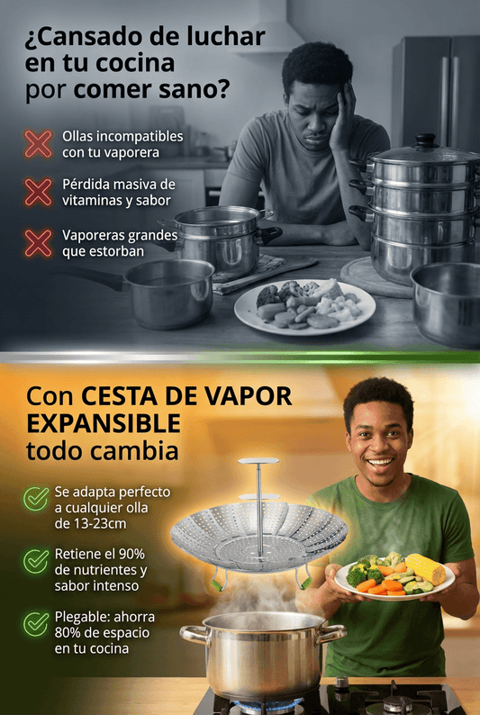 CESTA DE VAPOR EN ACERO INOXIDABLE
