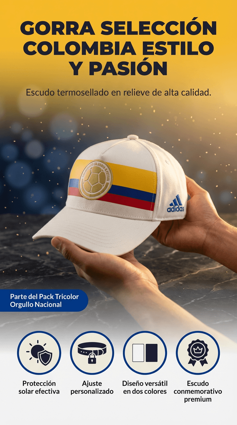 “CAMISETA Y GORRA PREMIUM SELECCIÓN COLOMBIA 26 🇨🇴 – Lleva el Orgullo en la Piel con Estilo y Calidad Profesional