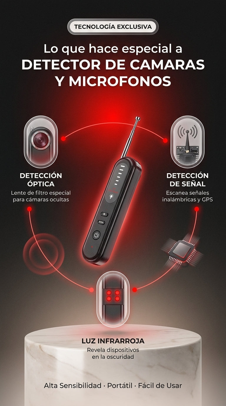DETECTOR  DE CAMARAS  Y MICROFONOS