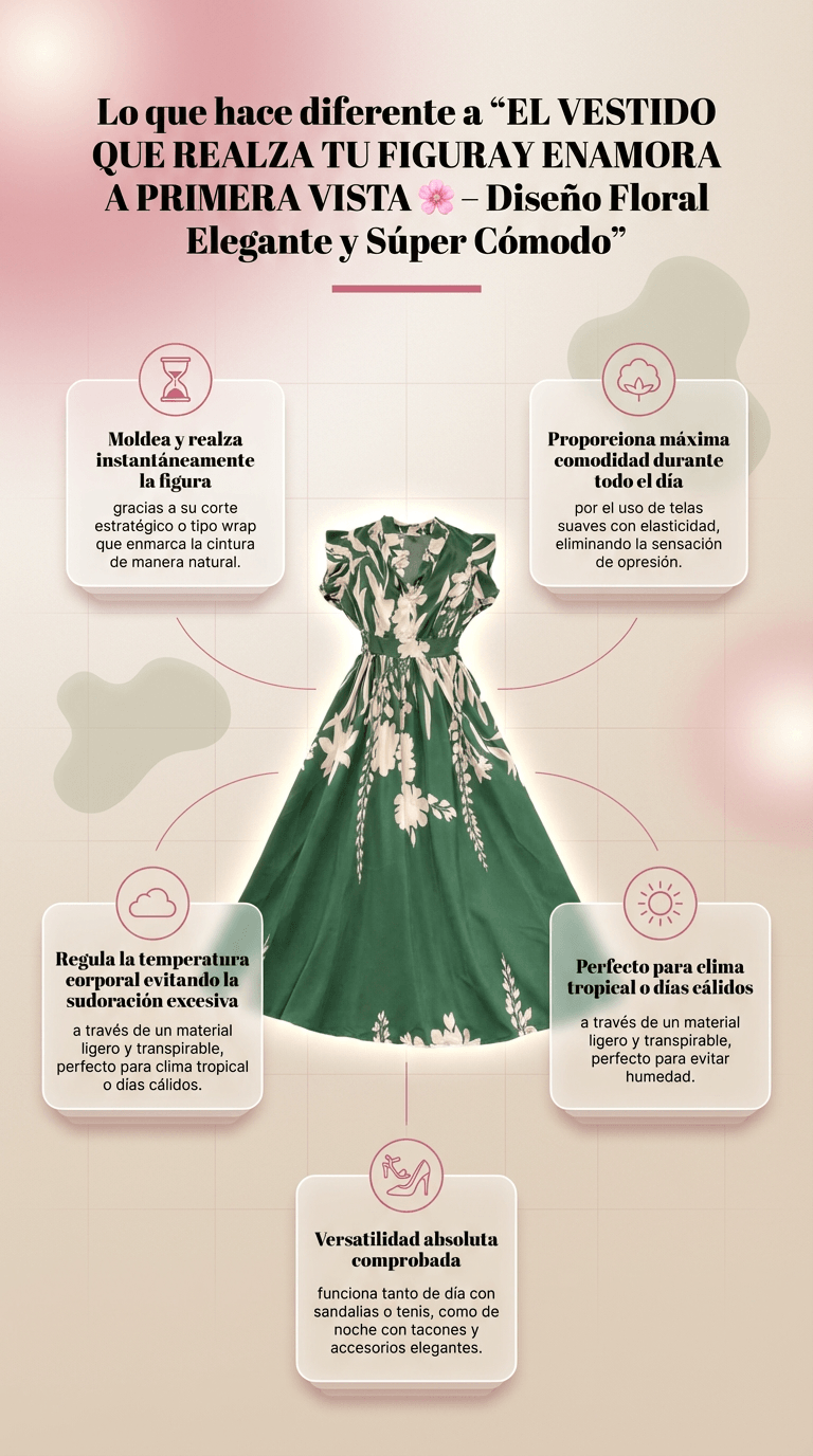 “EL VESTIDO QUE REALZA TU FIGURAY ENAMORA A PRIMERA VISTA 🌸 – Diseño Floral Elegante y Súper Cómodo”