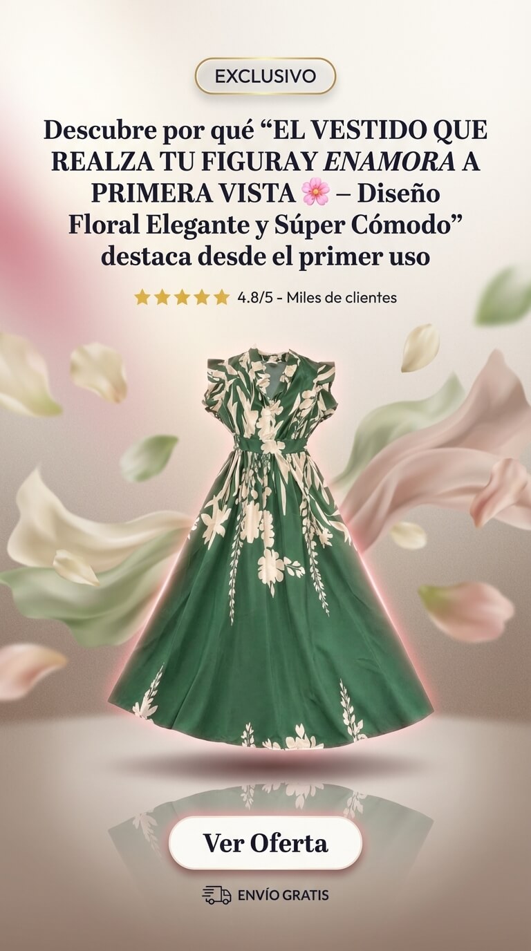 “EL VESTIDO QUE REALZA TU FIGURAY ENAMORA A PRIMERA VISTA 🌸 – Diseño Floral Elegante y Súper Cómodo”