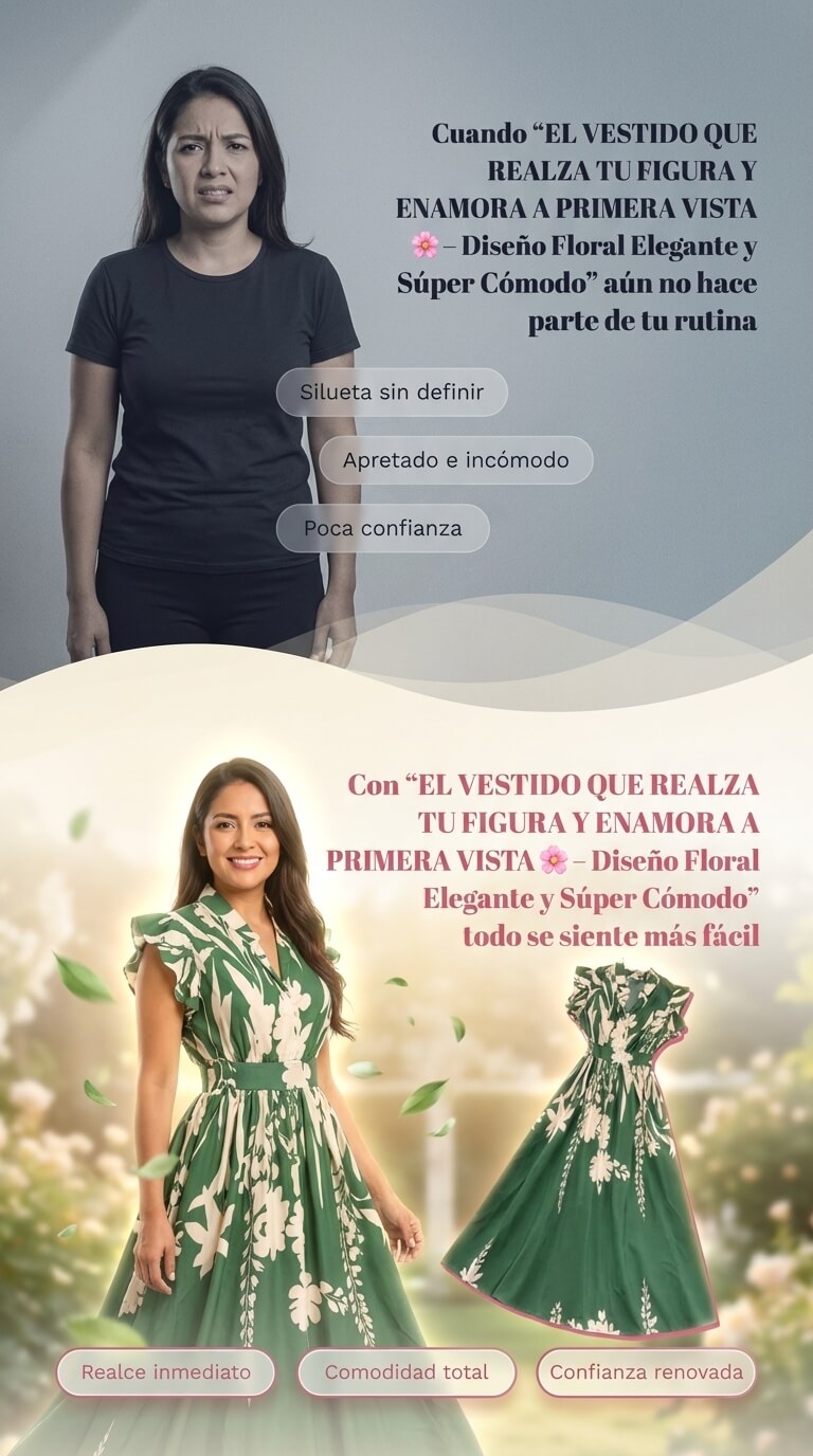 “EL VESTIDO QUE REALZA TU FIGURAY ENAMORA A PRIMERA VISTA 🌸 – Diseño Floral Elegante y Súper Cómodo”