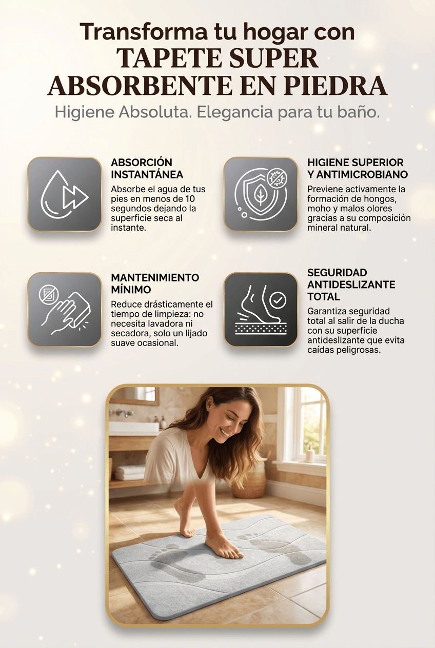 TAPETE EN PIEDRA SUPER ABSORBENTE
