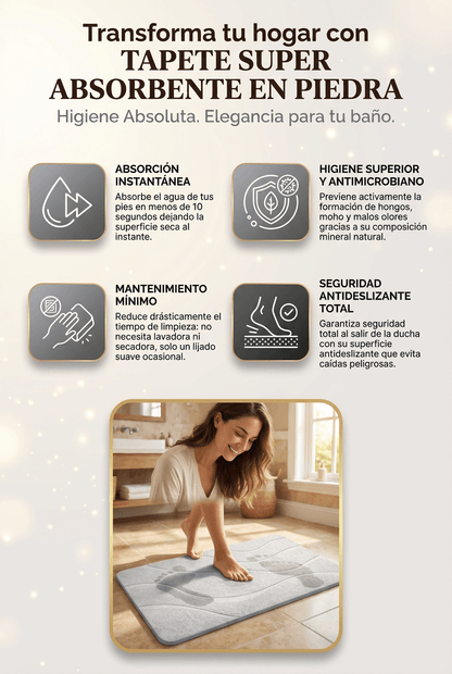 TAPETE EN PIEDRA SUPER ABSORBENTE